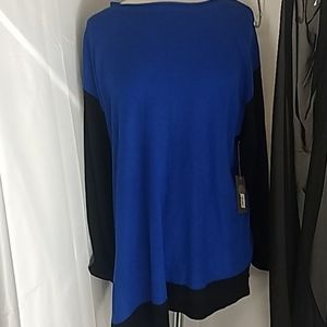 Vince Camuto Sweater, Royal Blu/black XL